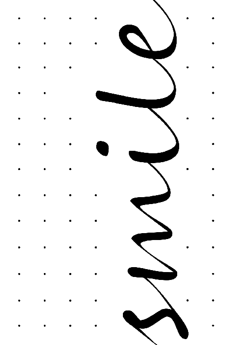 Bild Black and White: Smile (1 Part) Vertical