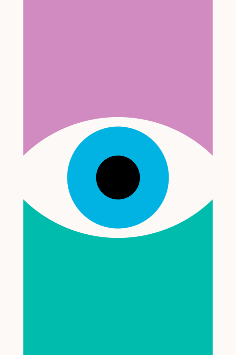 Bild Abstraktes Bauhaus-Auge mit Farbblöcken