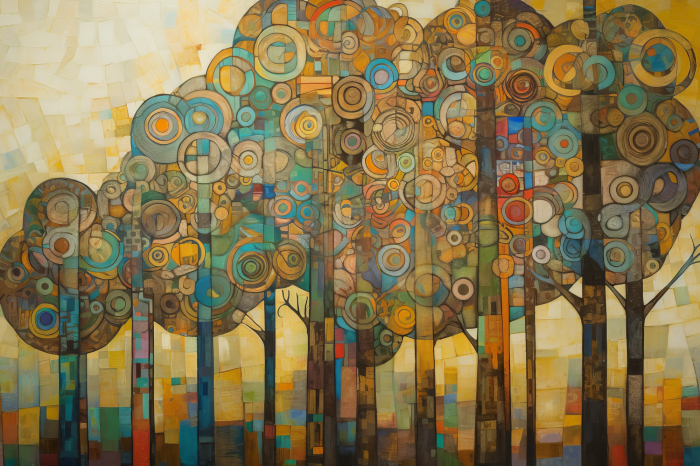 Bild Abstrakcyjne drzewa w stylu Gustava Klimta