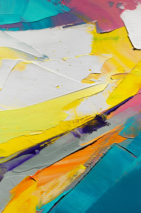 Bild Dreidimensionale, farbenfrohe Abstraktion, gemalt mit Farbe