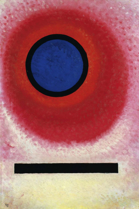 Bild Reproduktion des Gemäldes „Blauer Kreis“ von Wassily Kandinsky