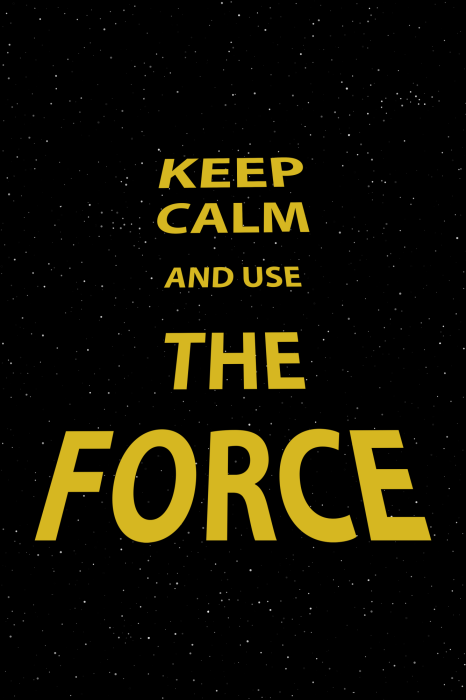 Bild Keep Calm and Ouse the Force (1 Part) Vertical