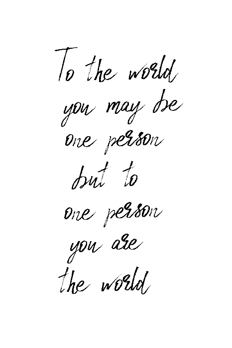 Bild You're My World (1 Part) Vertical