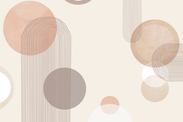 Bild Kreise und Linien in gedeckten Farben