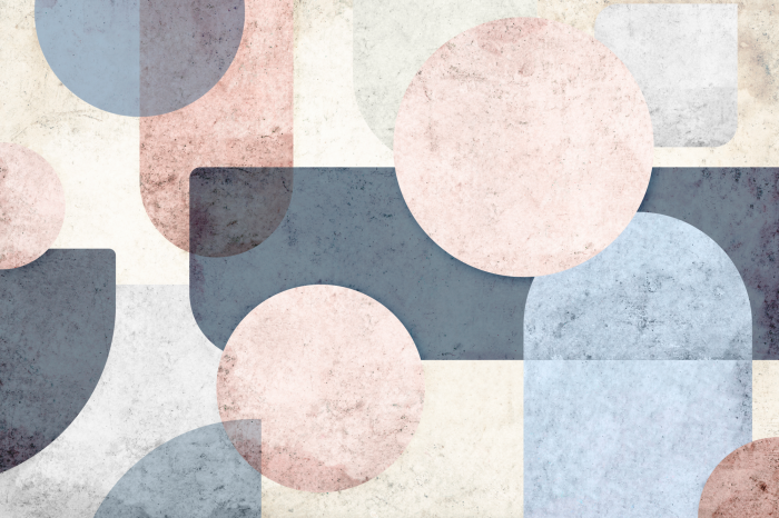 Bild Rosa und blaue geometrische Formen