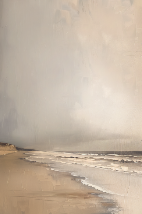 Bild Das Meer an einem bewölkten Tag in malerischer Weise