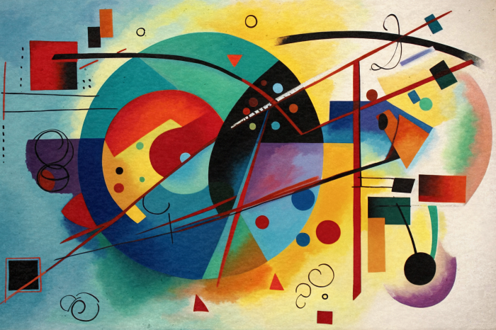 Bild Abstrakte Komposition im Stil von Kandinsky