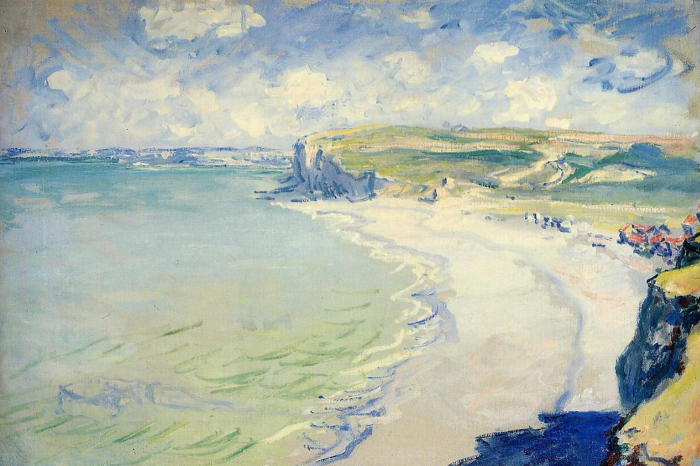 Bild Eine bezaubernde Landschaft an der Meeresküste mit einem Sandstrand