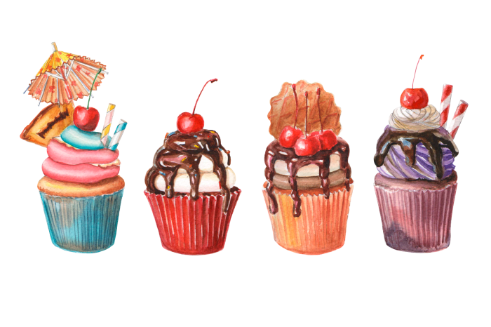 Bild Bunte Dessertmuffins