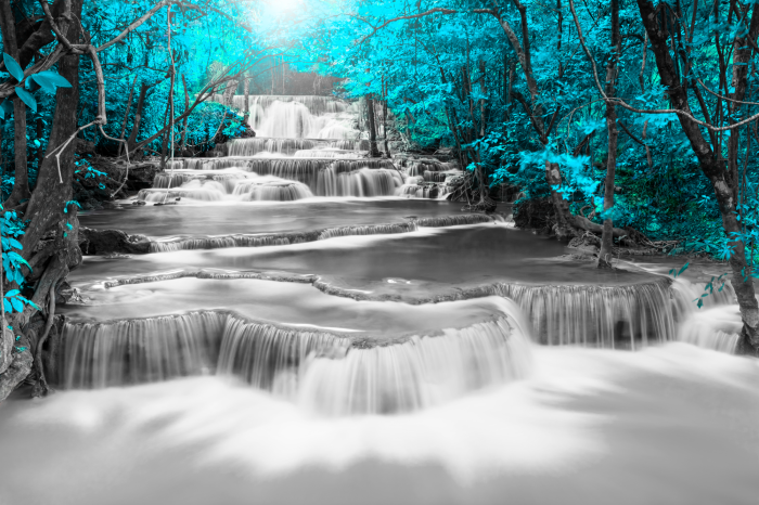 Bild Cascade of Thoughts (1 Part) Wide Turquoise