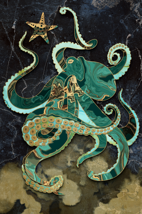 Bild Marble Octopus (1 Part) Vertical