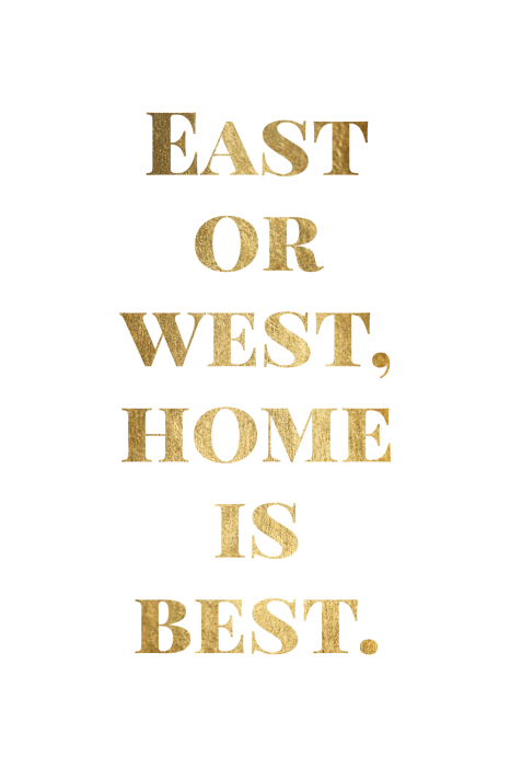 Bild Gold Home Is Best (1 Part) Vertical