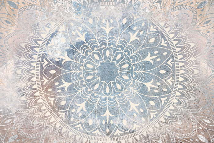 Bild Dekoratives Mandala-Muster auf Betonhintergrund