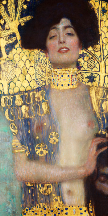 Bild Elegante Frau in goldverziertem Porträt