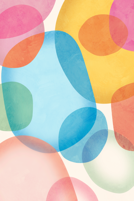 Bild Bunte, durchscheinende Farbflecken