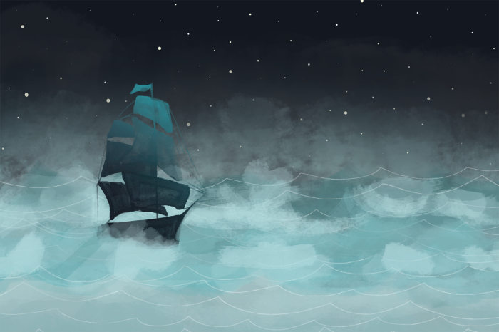 Bild Night Waves (1 Part) Wide - Second Variant