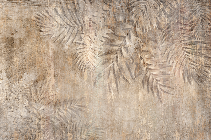Bild Zarte Palmen in sandbraunen Tönen