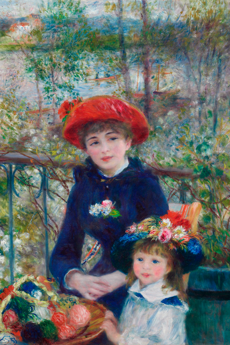 Bild Kinder auf der Sommerterrasse mit Blick aufs Wasser