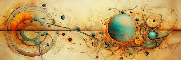 Bild Abstraktes Muster mit Kugeln und Verbindungen