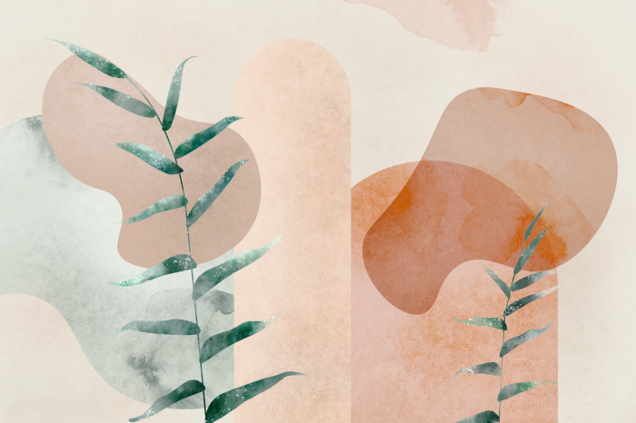 Bild Kleine Blätter auf abstraktem Hintergrund