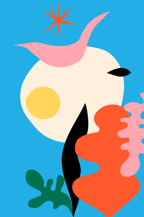 Bild Pflanzenabstraktion mit organischen Formen