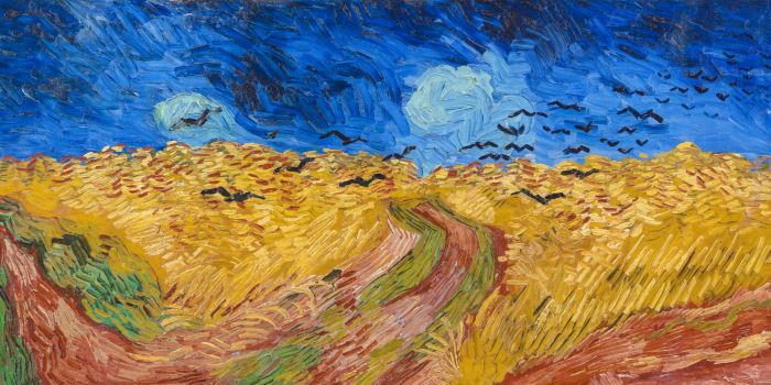 Bild Die Weizenernte und der Flug der schwarzen Raben