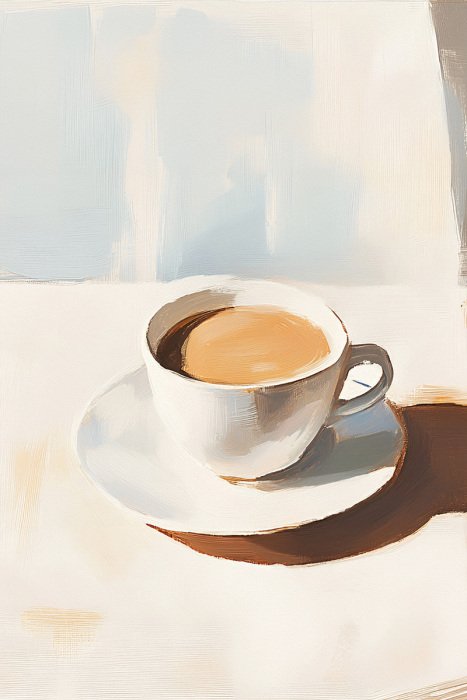 Bild Künstlerische Darstellung einer Tasse schwarzem Kaffee