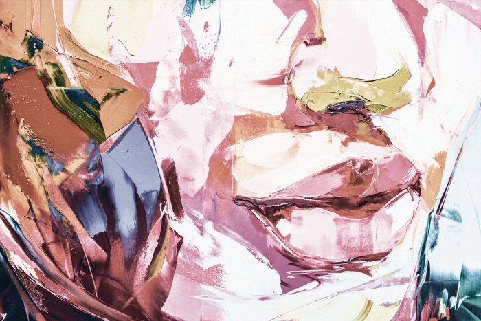 Bild Zartes Aquarell von Frauenlippen