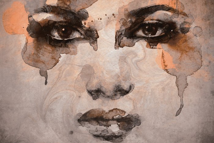 Bild Aquarelldarstellung weiblicher Schönheit