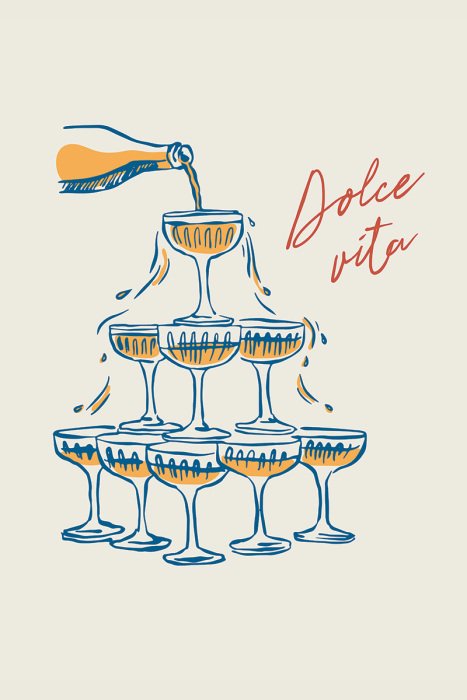 Bild Eine Pyramide aus Champagnergläsern beim Anstoßen