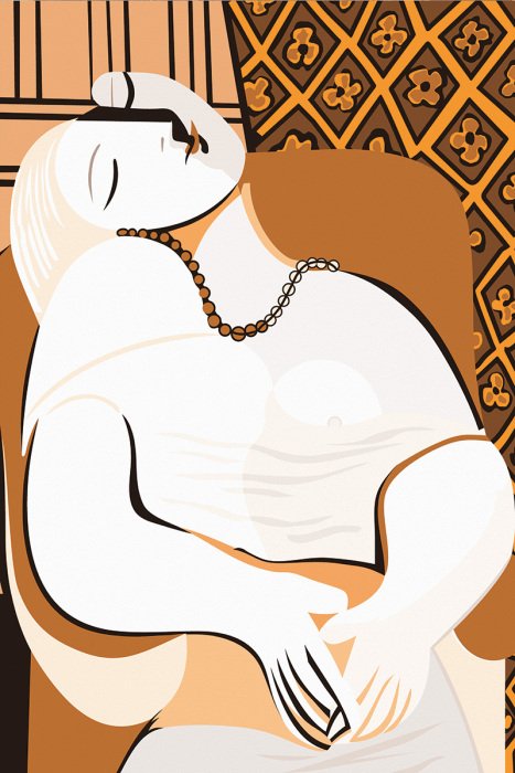 Bild Eine ausdrucksstarke Komposition einer Frau in einem Sessel