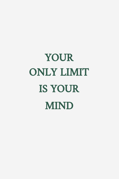 Poster Motivierende Inschrift auf grauem Hintergrund