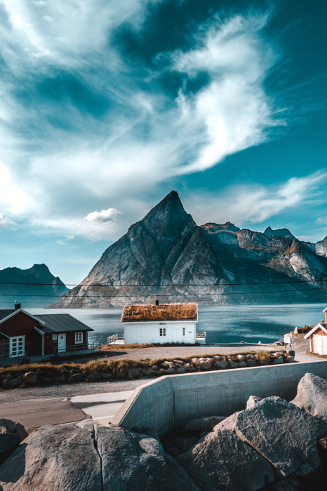 Poster Bergspiegelung im türkisfarbenen See