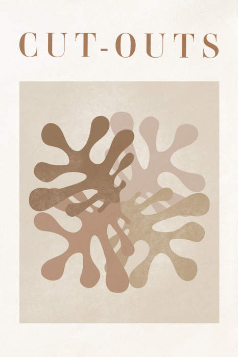 Poster Erdfarbene Formen mit Typografie