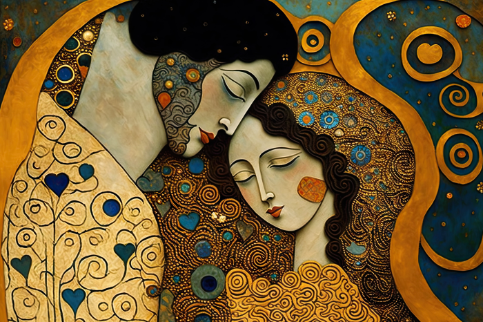 Poster Symbol der Liebe, dekorative Nähe