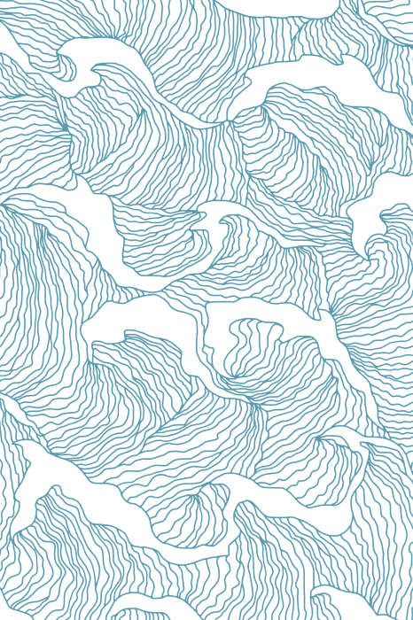 Poster Eine feine Illustration fließender Linien