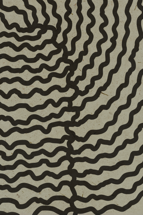 Poster Minimalistisches Muster mit Wellenlinien