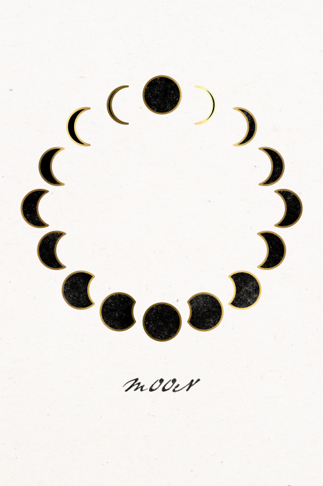 Poster Schwarze Monde im Vollzyklus