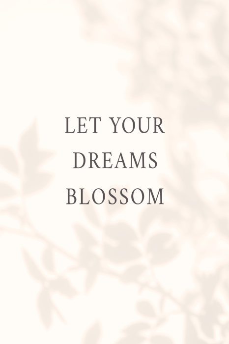 Poster Pflanzen mit minimalistischer Inschrift