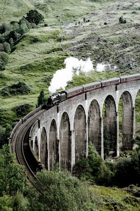 Poster Historische Architektur der Eisenbahnbrücke
