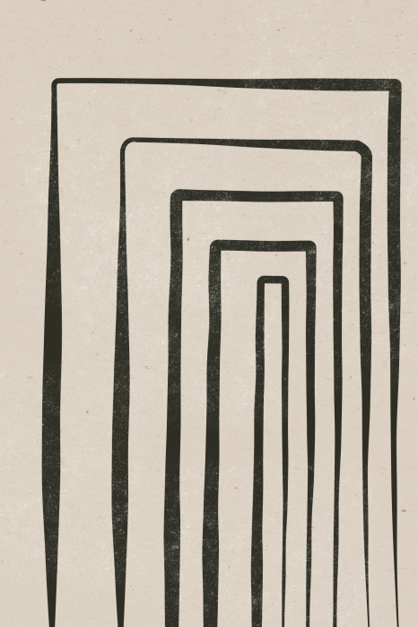 Poster Geometrische Retro-Illustration mit Rechtecken