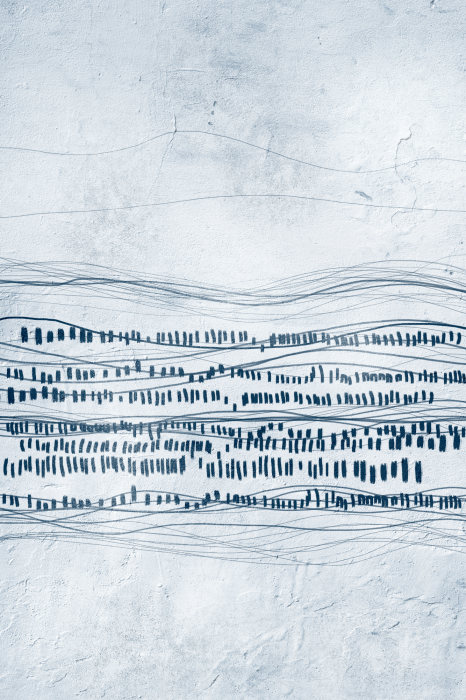 Poster Minimalistische nautische Linien auf hellem Hintergrund