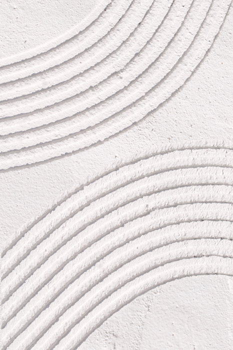 Poster Geometrische Halbkreise aus Sand