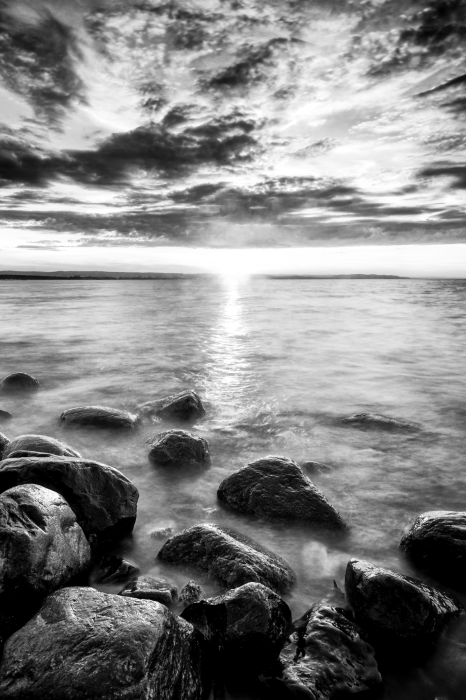 Poster Monochrome Meereslandschaft