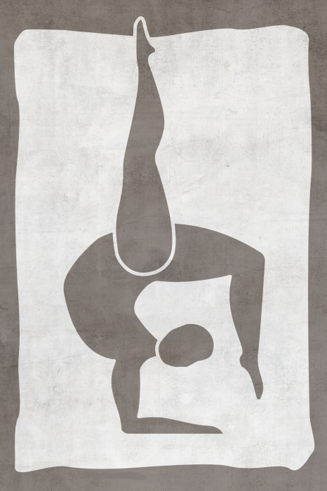 Poster Minimalistische Silhouette eines Athleten während des Trainings