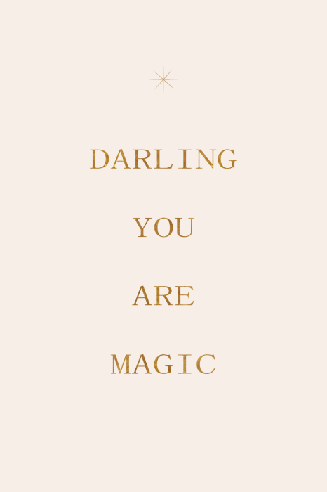 Poster Die subtile Typografie von Darling You Are Magic