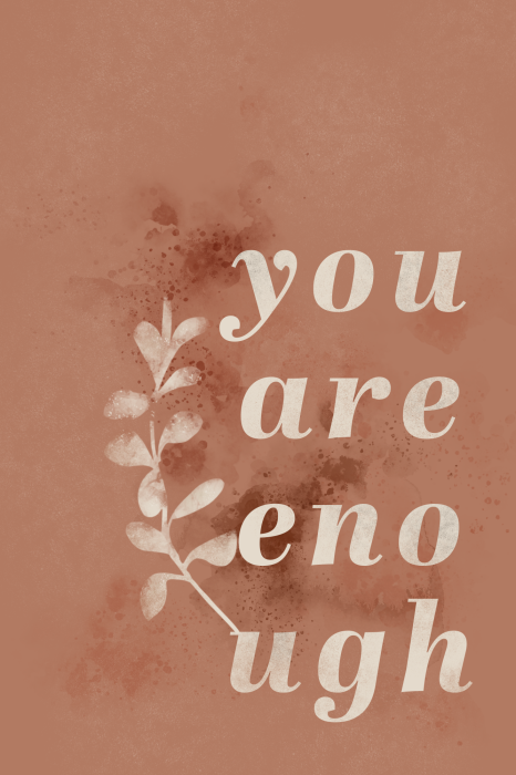 Poster Minimalistische Pflanze mit einer Inschrift