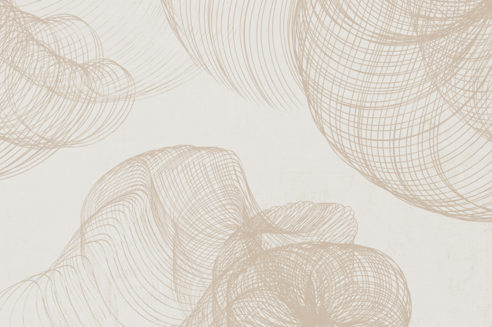 Poster Wellenförmige Strukturen in Beigetönen