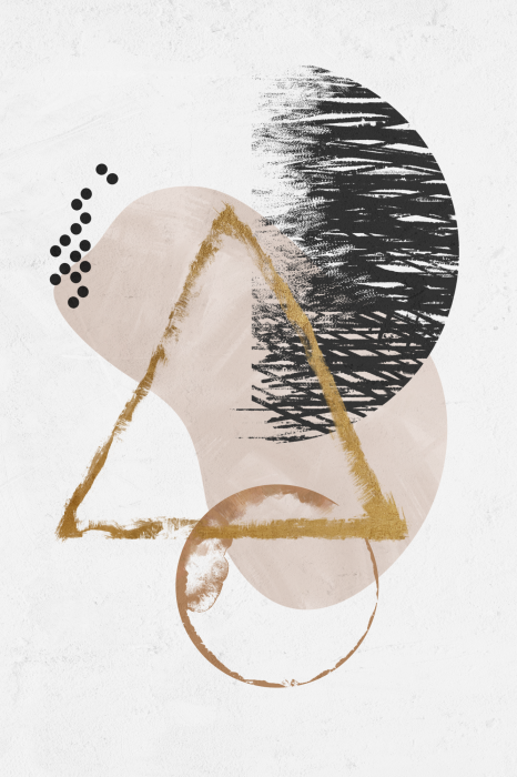 Poster Modernes Motiv mit Dreieck und Kreis