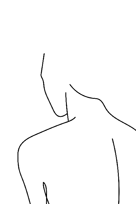 Poster Eine subtile Linienzeichnung des Körpers einer Frau